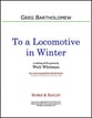 To a Locomotive in Winter SATB choral sheet music cover